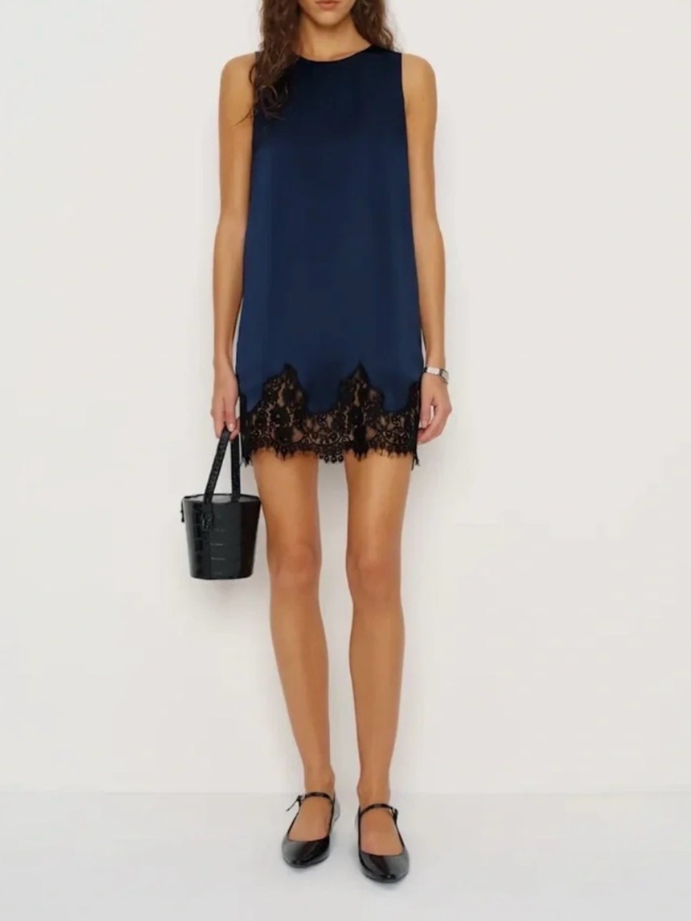 Reformation Jessalyn Silk Dress In Navy, NWOT, NEVER WORN, NO FLAWS.
